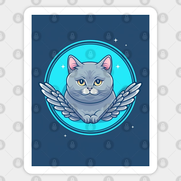 Cat Angel Sticker by Enchanted Reverie